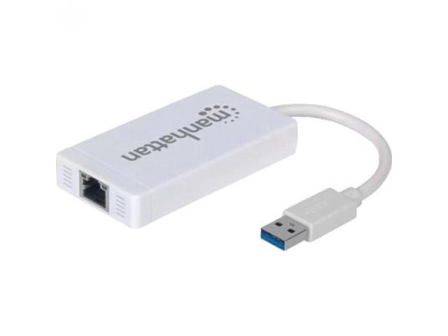 MANHATTAN 507578 3-Port USB 3.0 Hub with Gigabit Ethernet Adapter 
