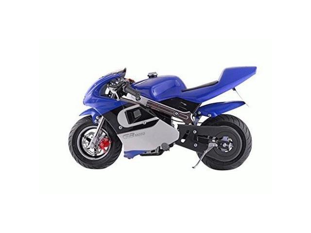 Worryfree Gadgets 40cc 4 Stroke Gas Powered Mini Motorcycle Ride On Bike Blue Newegg Com