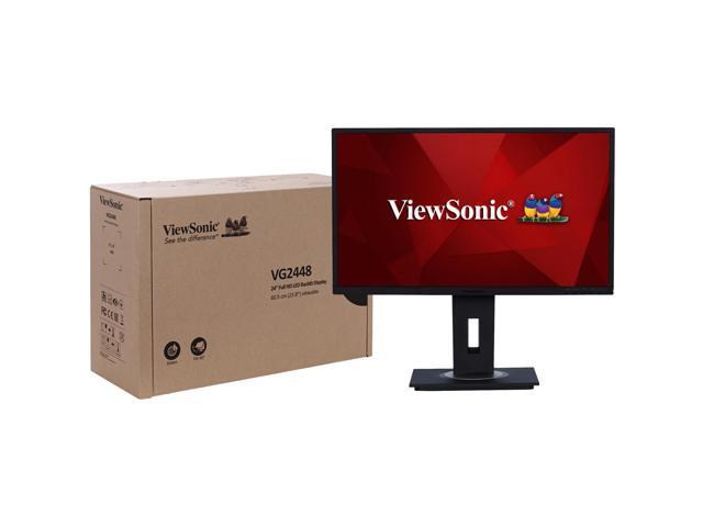 ViewSonic VG2748 27 Inch IPS 1080p Ergonomic Monitor with HDMI DisplayPort  USB and 40 Degree Tilt for Home and Office