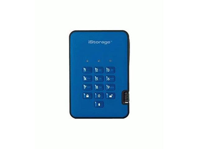 IStorage DiskAshur2 HDD 4TB Blue Secure Portable Hard Drive Password Protected Dust And 