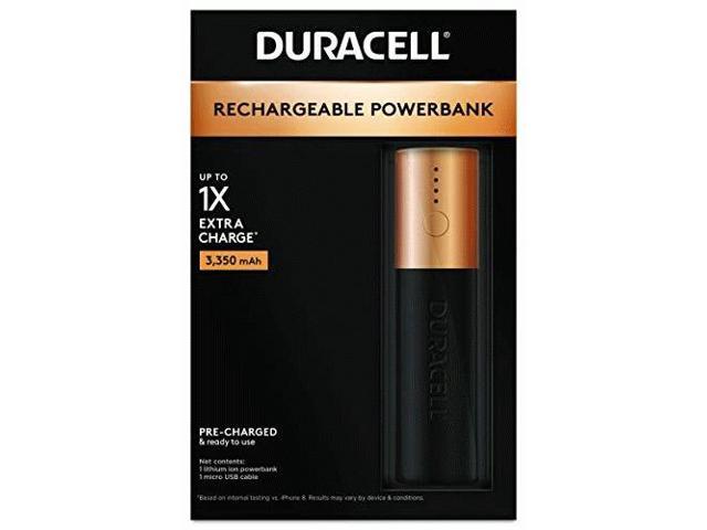 Duracell Rechargeable 3350 mAh Powerbank 1 Day Portable Charger DMLIONPB1