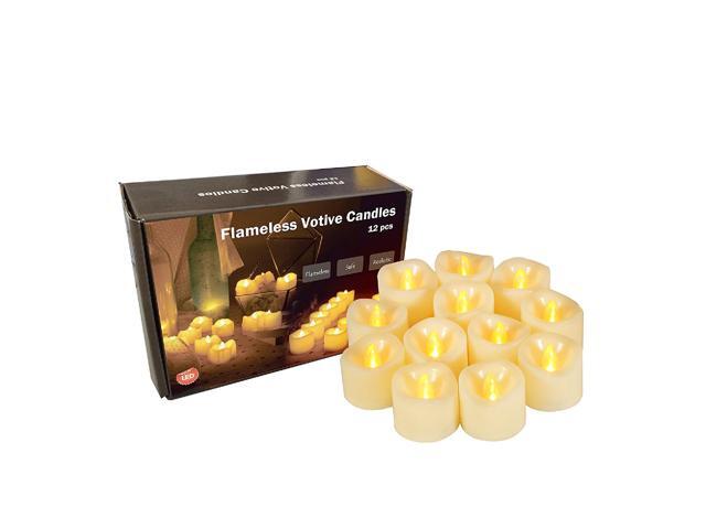 12 PCS Flameless Votive Candles Battery Operated Flickering LED Tea Light