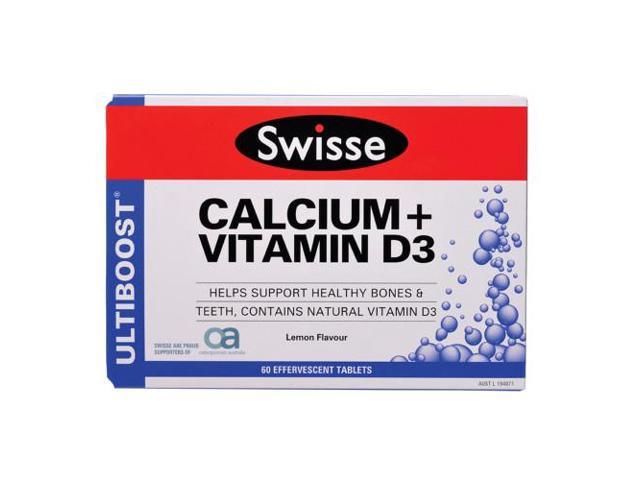 Swisse Calcium Vitamin D3 Effervescent 60 Tabs