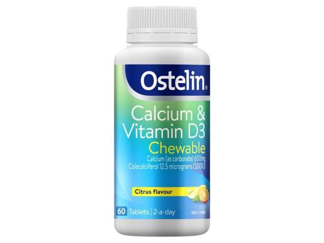 Ostelin Vitamin D Calcium Chewable 60 Tablets
