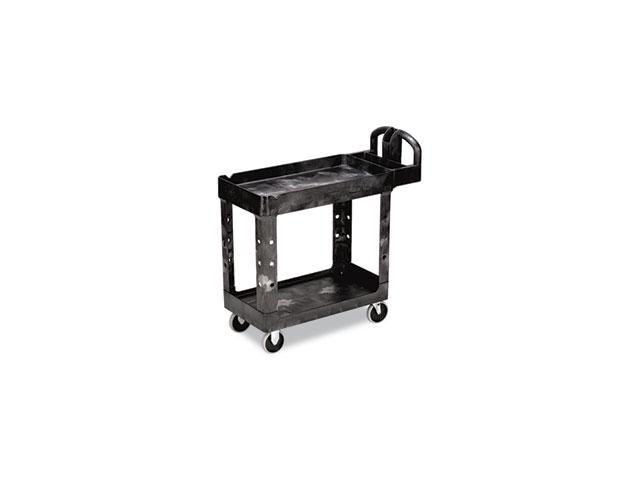 Rubbermaid Commercial 450088BK Heavy-Duty Utility Cart, Two-Shelf