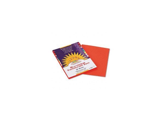Pacon 6603 SunWorks Construction Paper  Heavyweight  9 x 12  Orange  50 Sheets