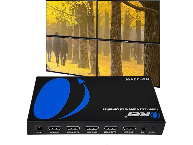 OREI 2x2 HDMI Video Wall Controller Processor Display Upto 1080p 60hz ...