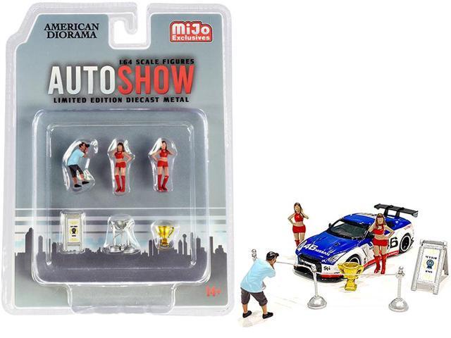 Auto Diecast Set of 6 pieces 3 Figurines and 3 Accessories for 164 Models by American Diorama ag-magazine.jp