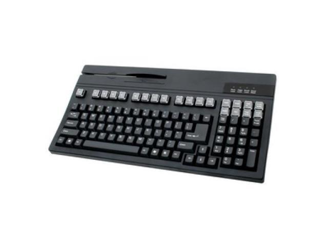 UNITECH K2726U-B KEYBOARD  K2726  USB  US  104 KEYS KEYBOARD  TRIPLE TRACK MSR  9 PIN BAR CODE PORT  21 RE-LEGENDABLE KEYS  10 REPLACEMENT KEYS CAP COVERS  BLACK