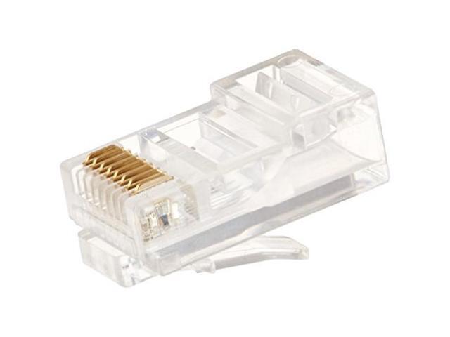25 Piece Platinum Tools 106187C RJ45 Cat6 Round Solid 3 Prong Connector
