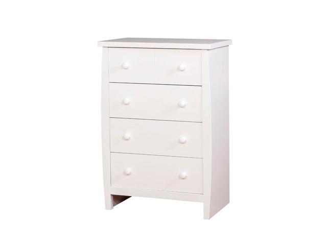 Benzara Bm186318 Four Drawer Solid Wood Chest With Round Pull Out