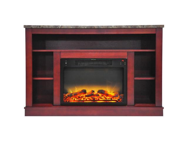 Cambridge 47 Width Fireplace Mantel With Logs And Grate Electric