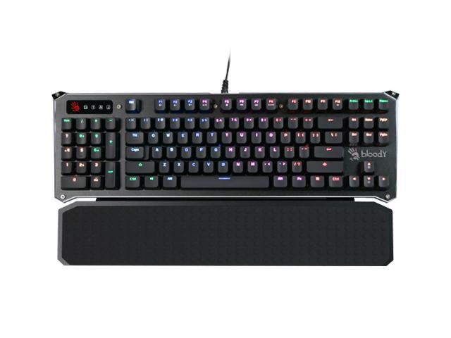 Bloody B945 Light Strike (LK Libra) Optical Gaming Keyboard with Aluminum  Wrist Rest – Left Numpad - RGB LED Backlit - LK Orange Switch (Tactile & 
