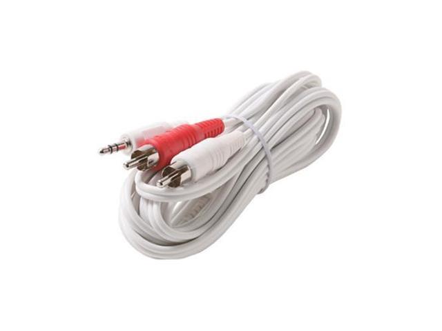 Steren ST-252-051WH 6"-Inch Y3.5-Plug - 2-RCA Male