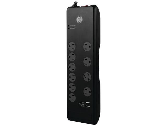 Ge 14096 10-outlet Surge Protector With 2 Usb Charging Ports