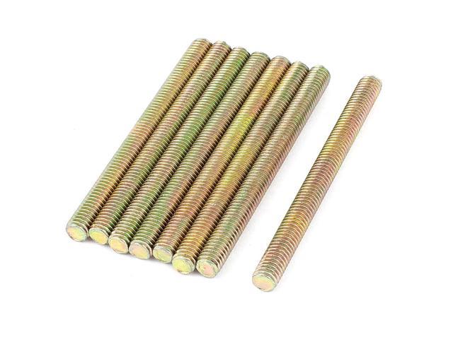1mm Pitch M6 x 50mm Male Threaded All Thread Rod Bar Stud Bronze Tone 10Pcs 