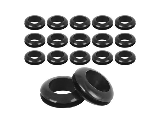 12mm Inner Dia Double Sides Rubber Cable Wiring Grommets Gasket Ring 10Pcs 