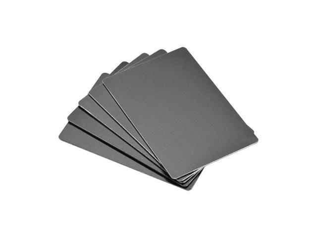 Business Card 50Pcs Laser Engraver Aluminum Blanks Black Anodized Round Corners 