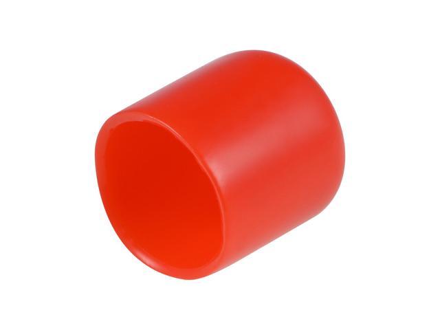 15mm ID Rubber end caps Round Cover Red Thread Protective Cap 10 Pieces 
