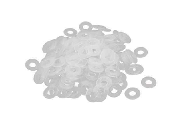 M5 PE Plastic Flat Insulating Washers Spacers Fastener Clear 300PCS