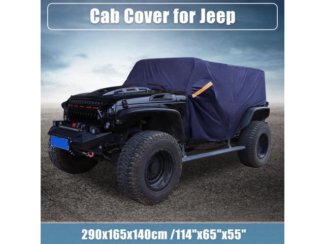 SUV Cab Car Cover for Jeep Wrangler JK JL Hardtop 4 Door 2007-2021 Outdoor  Sun Dust Snow Protection 210D Oxford with Driver Door Zipper Navy Blue -  