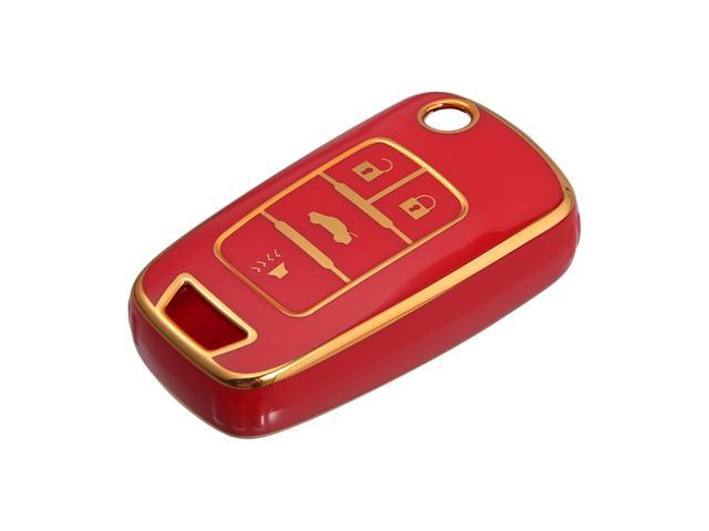 TPU 4 Button Keyless Entry Remote Cover Key Fob Cover Fit for Chevrolet  Camaro - Pack of 1 Red 