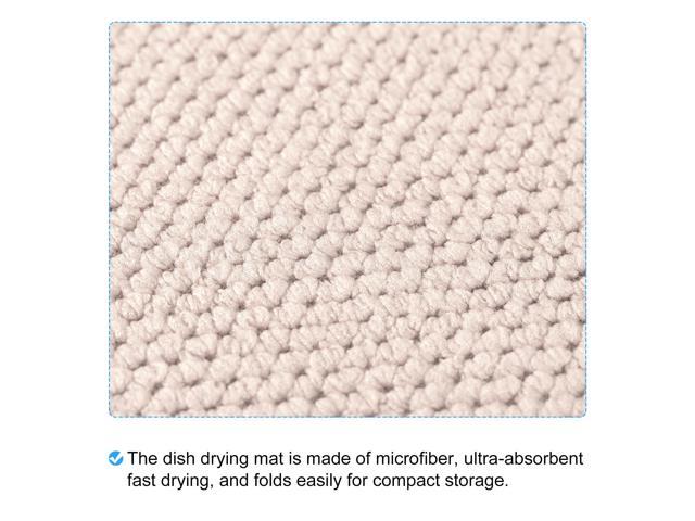 Microfiber Dish Drying Mat, 15.75 x 11.82 Dishes Drainer Mats-Beige