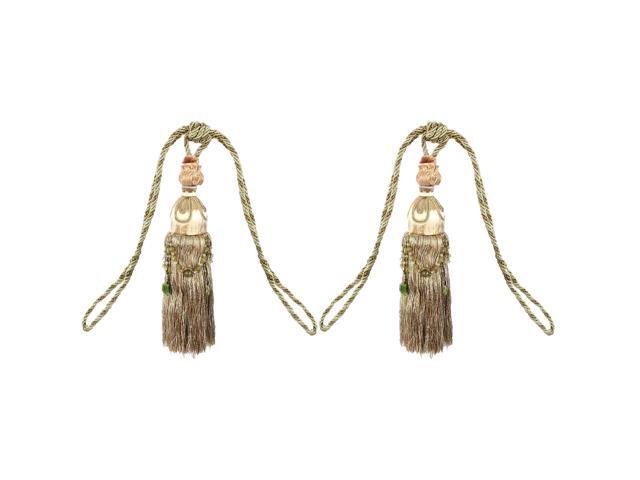Home Nylon Window Curtain Decor Drapery Tieback Tassel Olive Green
