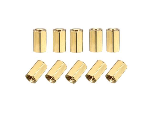 10PCS Brass Female-Female Threaded Hexagon Standoffs Spacers M2.5 x 3mm-30mm 
