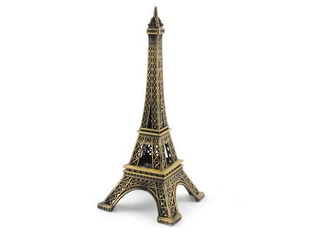 Unique Bargains Office Desk Decor Metal Miniature Statue Paris