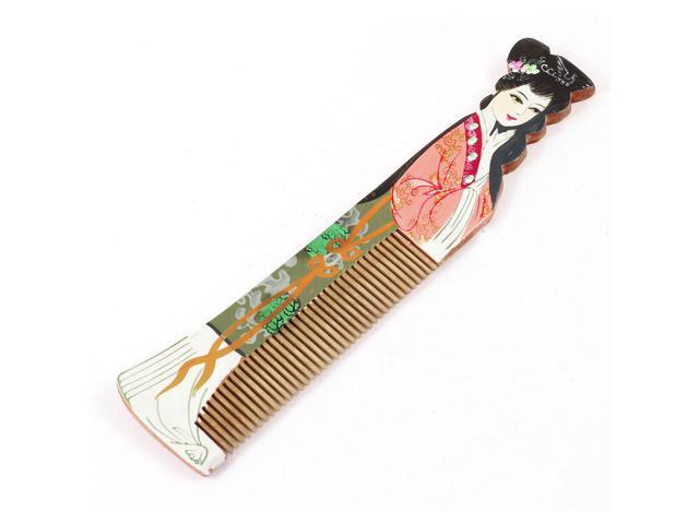 Unique Bargains Retro Wooden Natural Anti Static Comb Hair Care
