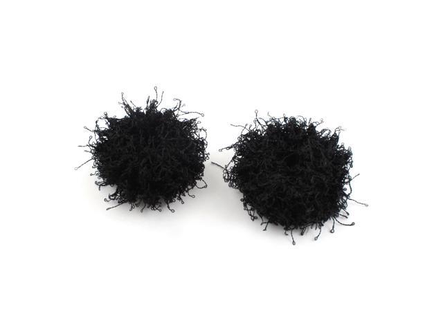 Unique Bargains 2 Pcs Black Elastic Hair Ties Bands Ponytail