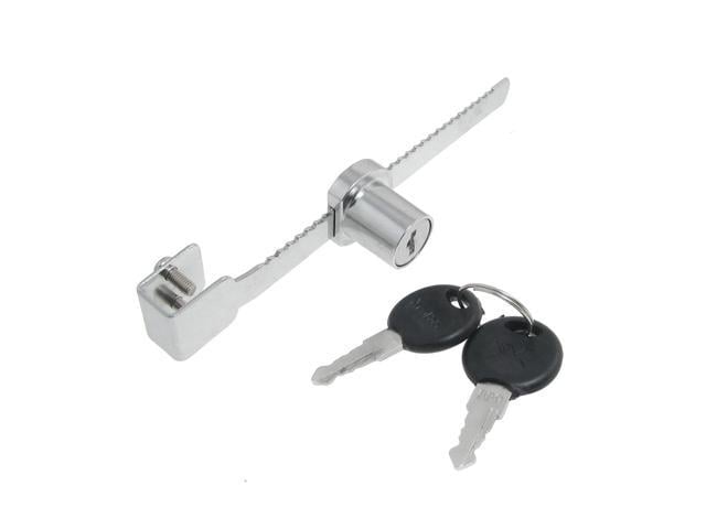 Unique Bargains Spare Parts Sliding Glass Cabinet Door Lock With 2