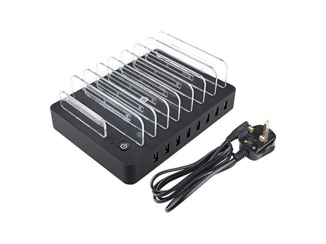 Charging Station 8 Port Usb Charger Dock Organizer Stand For