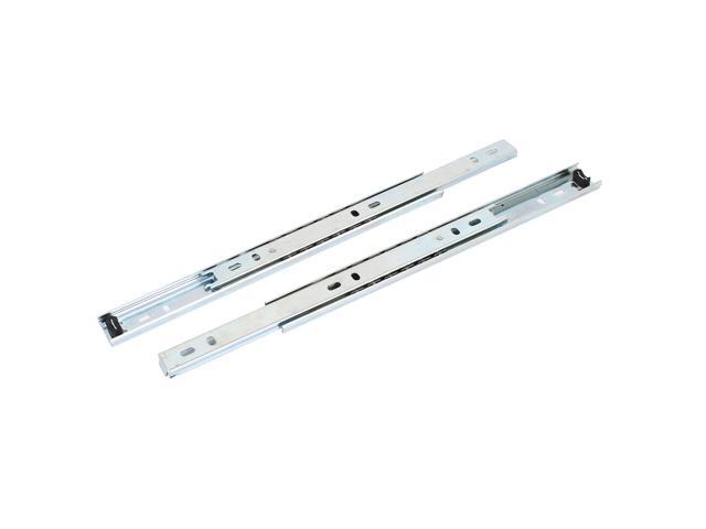 10 Length Dual Sections Ball Bearing Drawer Slides Slider Silver