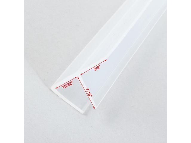 78 7 Inch F Shaped Frameless Window Shower Door Seal Clear For 15 32 Inch Glass