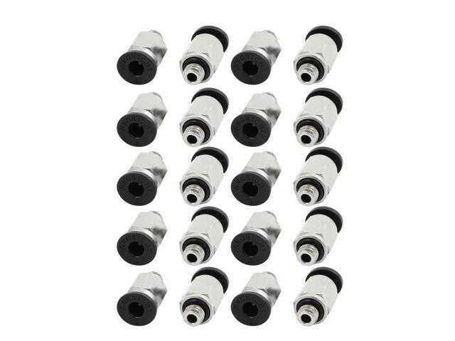 12mm to 1/4BSP Male Thread Air Pneumatic Push in Connectors Quick Fittings 6pcs 