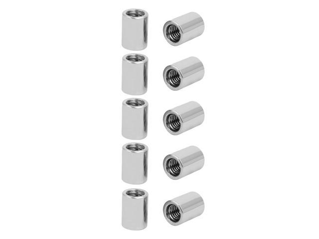 M10x14mmx13mm Rod Bar Stud Round Coupling Connector Nuts 4pcs 
