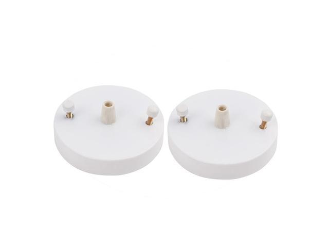 2 Pcs 100mmx20mm Pendant Light Ceiling Plate Chassis Base W Buckle White