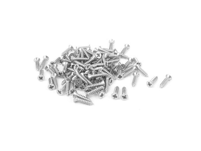 M4x25mm Phillips Flat Head Stainless Steel Self Tapping Screws Fastener 100Pcs 