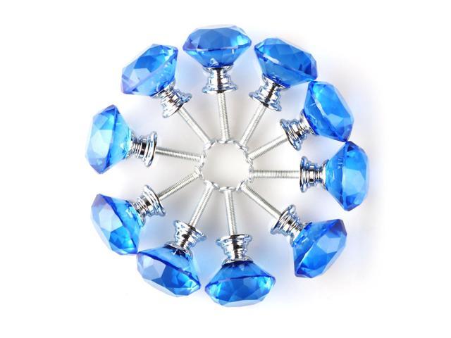 Diamond Crystal Glass Door Furniture Drawer Knobs Pullhandle