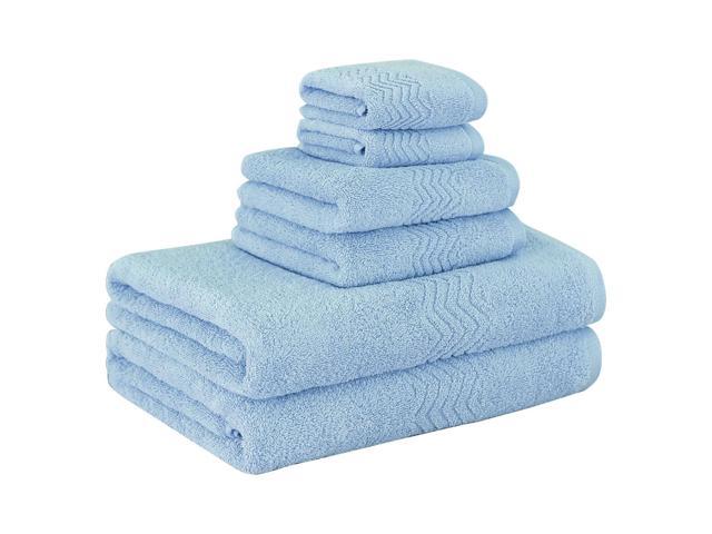 light blue towels