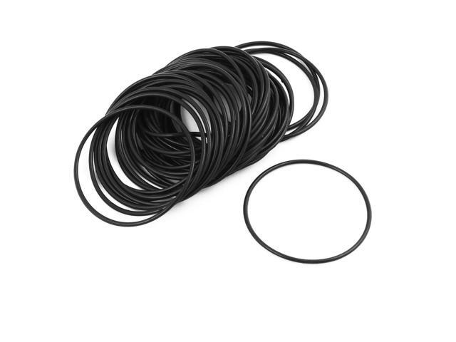 uxcell 10Pcs Black 27mm Dia 2mm Thickness Flexible Rubber O Ring NBR Sealing Grommets