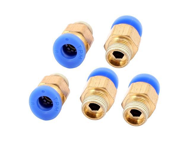 5pcs Pneumatic Y Splitter 6mm Tube to BSP 1/4" Male Thread Push in Fitting 