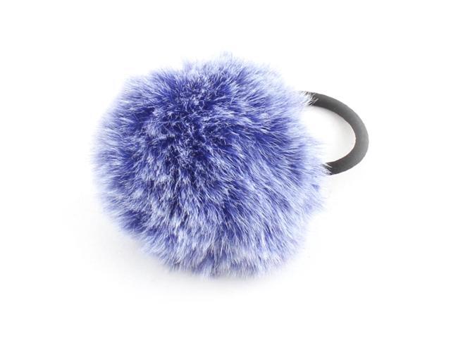 Faux Fur Ball Decor Stretchy Band Diy Hairstyle Hair Tie Ponytail