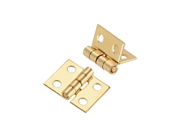 20pcs Classic Gold Cabinet Door Hinges & 10pcs Gift Jewelry Box Latch Hasp Clasp 