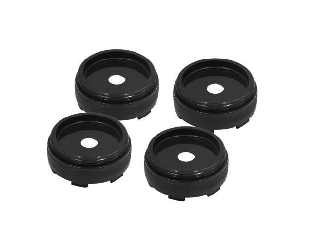 Set of 4 Plain Plastic Black Wheel Tire Center Hub Caps 60mm Cover Insert