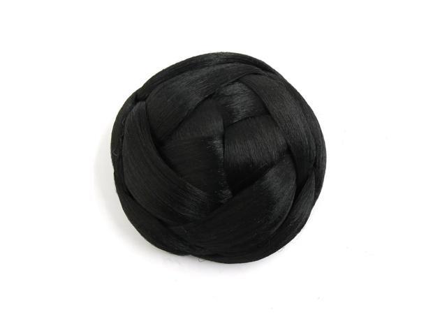 Synthetic Clip In Braided Hair Bun Chignon Donut Ponytail