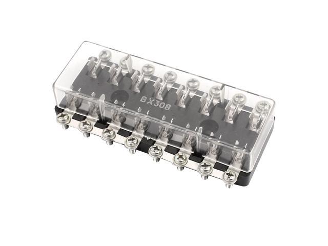 uxcell BX308 DC32V 6mmx 30mm Glass Tube 8 Ways Car Terminals Circuit Fuse Box a16112500ux0521