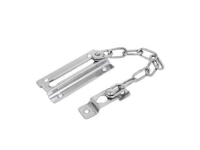 Home Store Security Slide Bolt Door Chain Lock Silver Tone 260mm